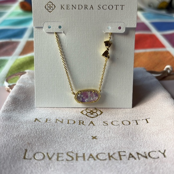 🎀 Kendra Scott X LoveShackFancy Gold Elisa Necklace 🎀 NWT 🎀 - Picture 14 of 16